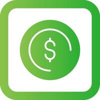 Dollar Coin Creative Icon Design vector