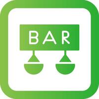 Bar Creative Icon Design vector