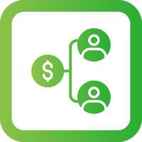 Income Distribution Creative Icon Design vector