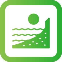 Shore Landscape Creative Icon Design vector