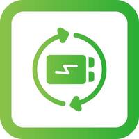Battery Recycling Creative Icon Design vector