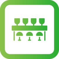 Bar Counter Creative Icon Design vector