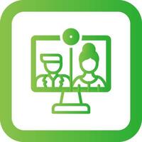 Online Interview Creative Icon Design vector