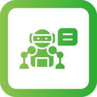 Smart Chat Bot Creative Icon Design vector