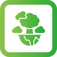 Green Planet Creative Icon Design vector