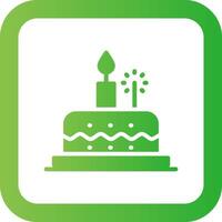 diseño de icono creativo de pastel de cumpleaños vector