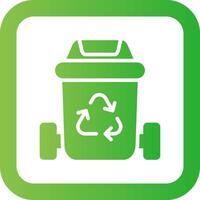 Trash Bin Creative Icon Design vector