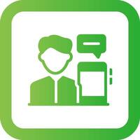 Digital Native Male Creative Icon Design vector