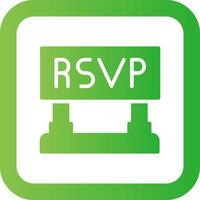 diseño de icono creativo rsvp vector