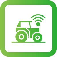 Smart Tractor Creative Icon Design vector