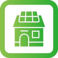 Solar House Creative Icon Design vector