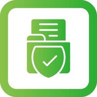 Secured Backup Creative Icon Design vector