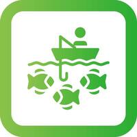 Boat Fishing Creative Icon Design vector
