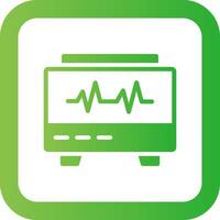 EKG Monitor Creative Icon Design vector