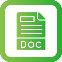 Doc File Format Creative Icon Design vector