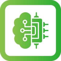 Brain Circuit Creative Icon Design vector