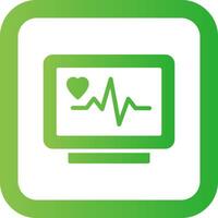 diseño de icono creativo de monitor de ecg vector