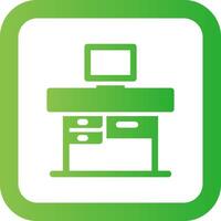 Office Table Creative Icon Design vector
