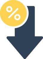 Decrease Creative Icon Design vector