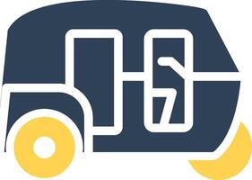 Rickshaw Creative Icon Design vector