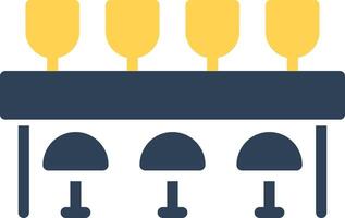 Bar Counter Creative Icon Design vector