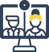 Online Interview Creative Icon Design vector