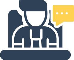 Online Interview Creative Icon Design vector