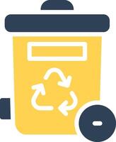 Trash Bin Creative Icon Design vector