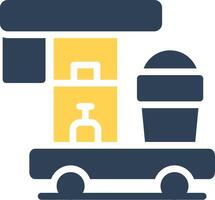 Cleaning Cart Creative Icon Design vector