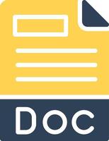 Doc File Format Creative Icon Design vector