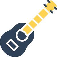 diseño de icono creativo de guitarra acústica vector