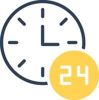 24 Hours Support Creative Icon Design vector