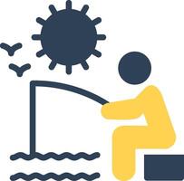 Summer Fishing Creative Icon Design vector