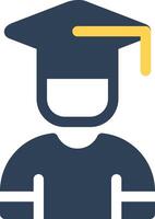 Male Graduate Creative Icon Design vector