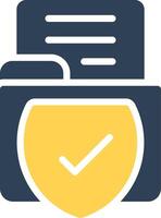 Secured Backup Creative Icon Design vector