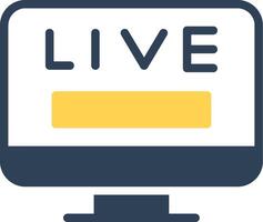 Live TV Creative Icon Design vector