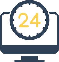 24 7 Monitoring Creative Icon Design vector