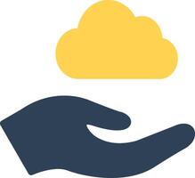 Cloud in Hands Creative Icon Design vector