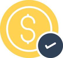 Money Check Creative Icon Design vector