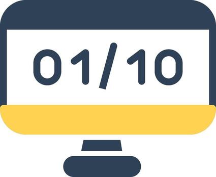 Binary Code Creative Icon Design vector