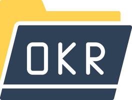 Okr Folder Creative Icon Design vector