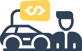 Car Salesman Creative Icon Design vector