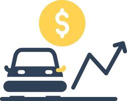 Car Loan Rates Creative Icon Design vector