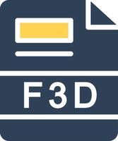 F3D Creative Icon Design vector