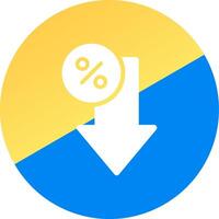Decrease Creative Icon Design vector