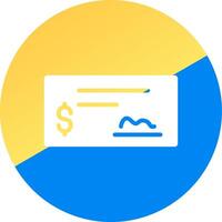 Bank Check Creative Icon Design vector