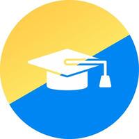 Graduation Cap Creative Icon Design vector