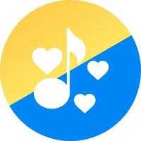 diseño de icono creativo de canción de amor vector