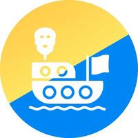 diseño de icono creativo de barco pirata vector