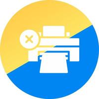 Printer Error Creative Icon Design vector